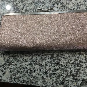 INC International Concepts pink glittery clutch